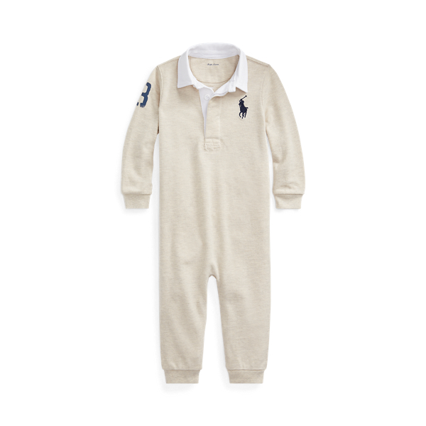 Cotton Graphic Rugby Coverall Baby Boy 1