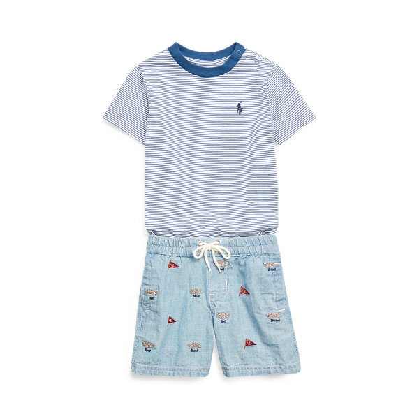 Tee & Chambray Short Set Baby Boy 1