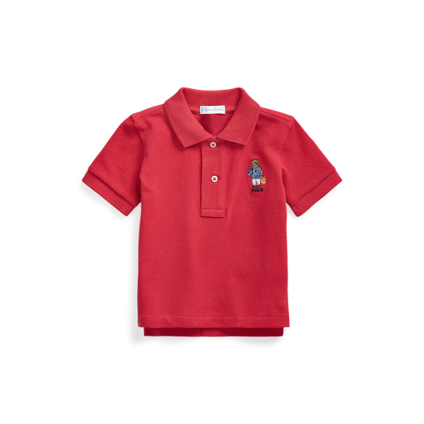 Beach Bear Cotton Mesh Polo