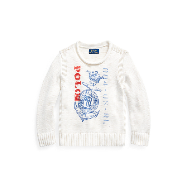 Anchor-Print Cotton Jumper Boys 1.5-6 Years 1