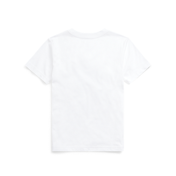 White Diving Bear Cotton Jersey Tee Boys 2-7 2