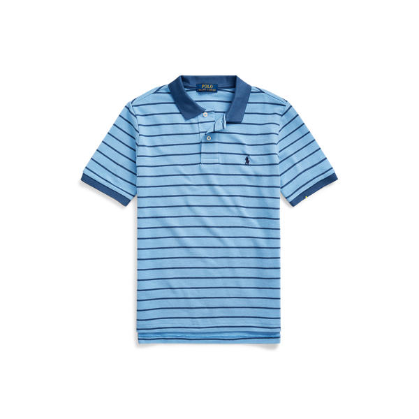 Striped Cotton Mesh Polo Shirt Boys 6-14 Years in 1
