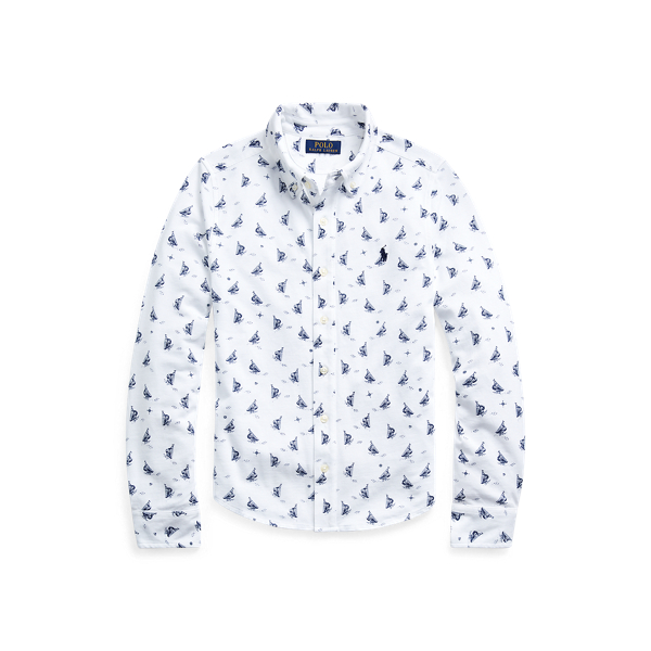 Chemise en piqu&eacute; &agrave; motif voilier