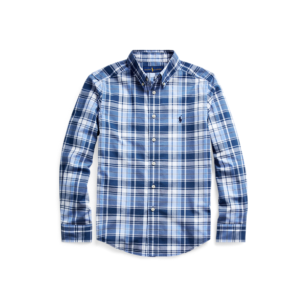 Plaid Cotton Poplin Shirt Boys 6-14 Years 1