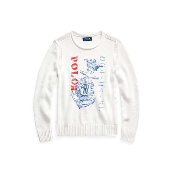 Pull en coton &agrave; motif d'ancre Boys 6-14 Years en 1