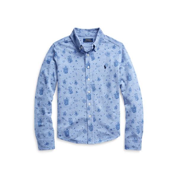 Chemise Oxford motif nautique en maille Boys 6-14 Years en 1