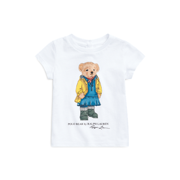 Camiseta de punto de oso con chubasquero Baby Girl en 1