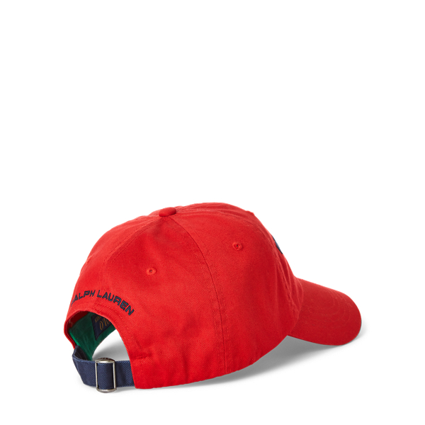 RL 2000 Red W/ Polo Sport Flag Cotton Chino Cap Polo Ralph Lauren 2