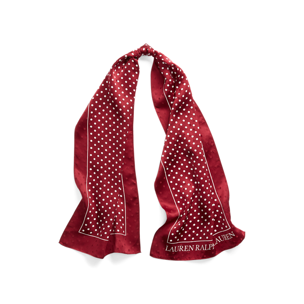 Tessa Polka-Dot Silk Scarf Lauren 1