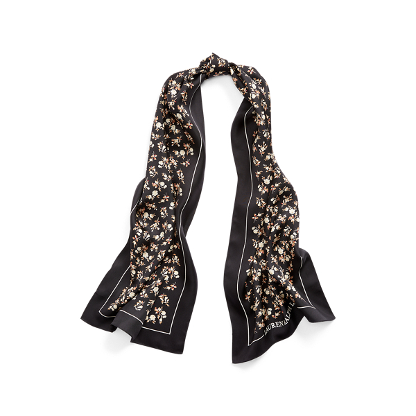 Foulard Ariana en soie fleurie Lauren en 1