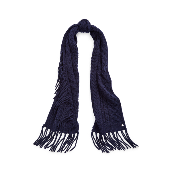 Cable-Knit Oblong Scarf Lauren 1