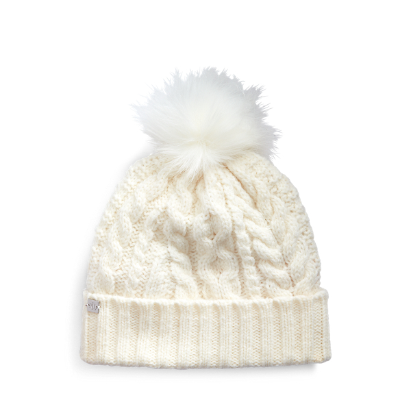 Cable-Knit Pom-Pom Hat Lauren 1