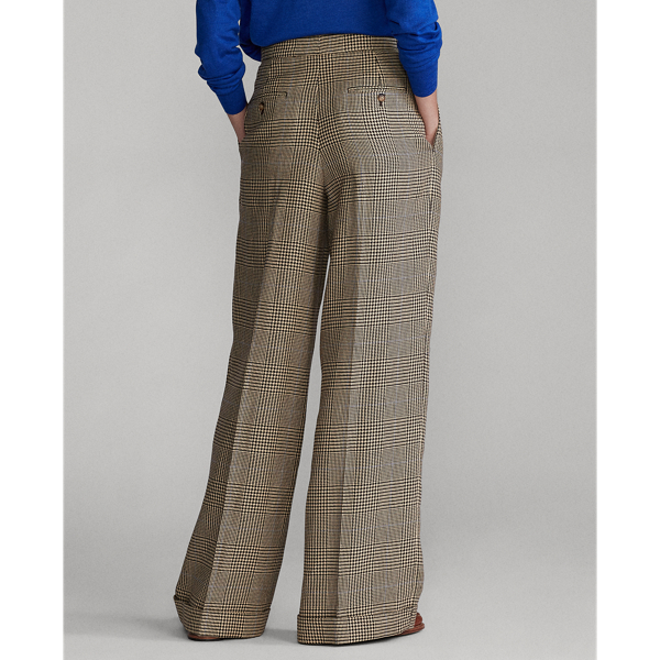 Glen Plaid W/ Blue Deco Cotton-Blend Trouser Polo Ralph Lauren 5