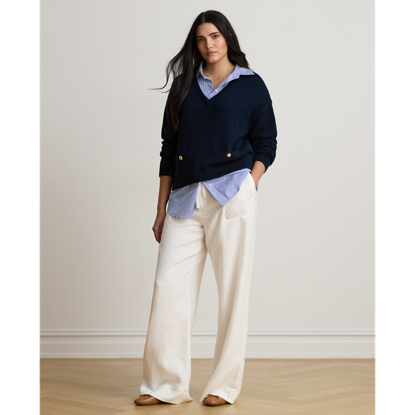 Linen Wide-Leg Pant