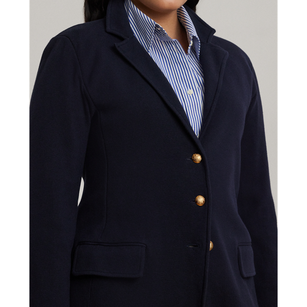 Cotton-Blend Sweater Blazer