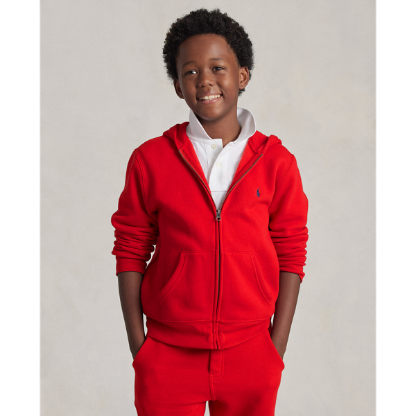 Cotton blend fleece hoodie ralph lauren best sale