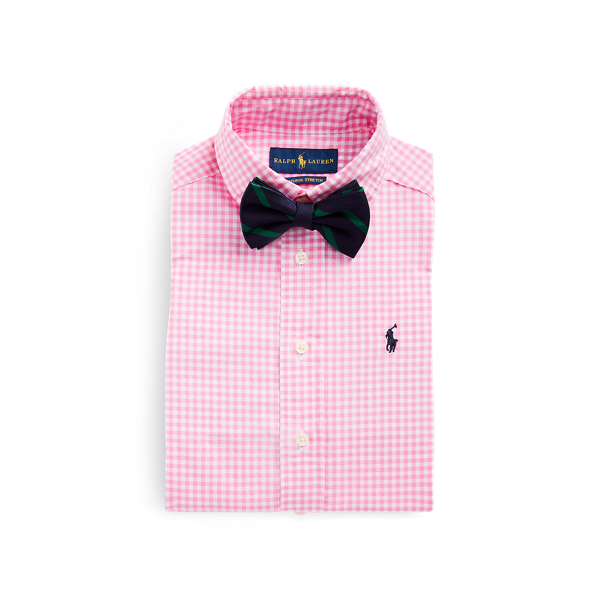 Pink Multi Gingham Cotton Dress Shirt Boys 1.5-6 Years 2