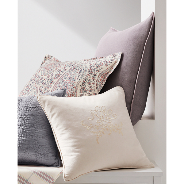 Lauren Home Claudia Monogram Throw Pillow 4