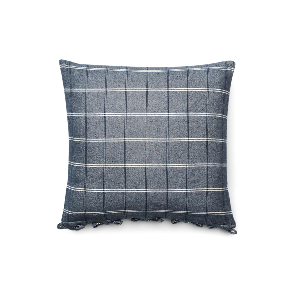 Marine Blue/Grey Eva Windowpane Throw Pillow Lauren Home 1