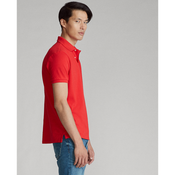 Red Custom Slim Fit Mesh Polo Polo Ralph Lauren 5