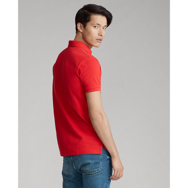 Red Custom Slim Fit Mesh Polo Polo Ralph Lauren 6
