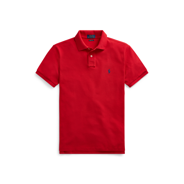 Red Custom Slim Fit Mesh Polo Polo Ralph Lauren 2