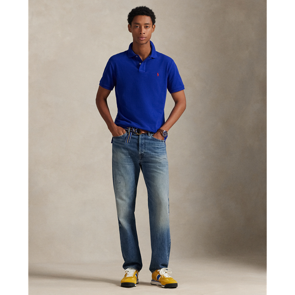 Heritage Royal/Red The Iconic Custom Slim Fit Mesh Polo Polo Ralph Lauren 4