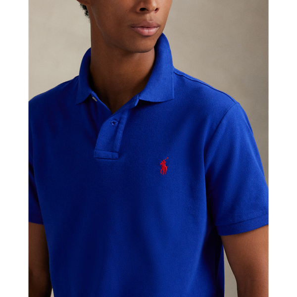 Heritage Royal/Red The Iconic Custom Slim Fit Mesh Polo Polo Ralph Lauren 6
