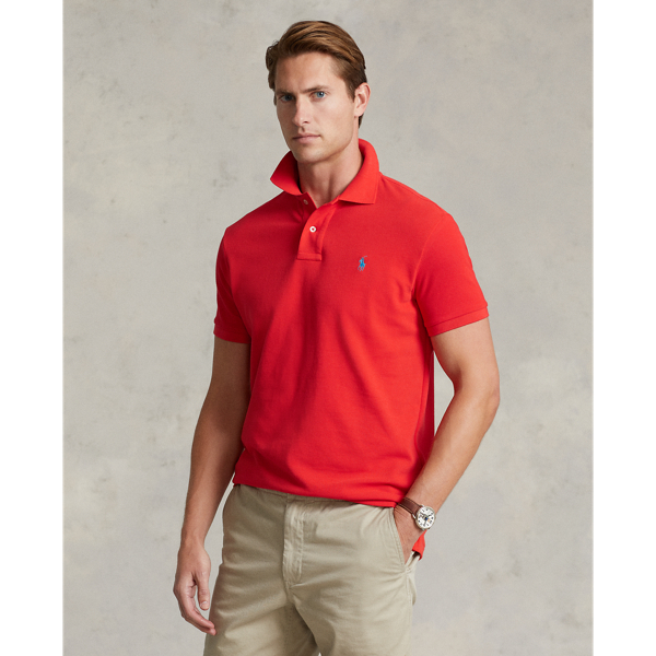 Mens red polo online