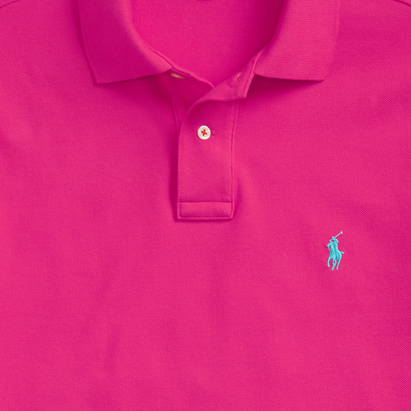 Pink Sky The Iconic Custom Slim Fit Mesh Polo Polo Ralph Lauren 7