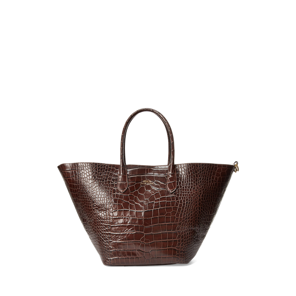 Ralph lauren embossed leather bag online