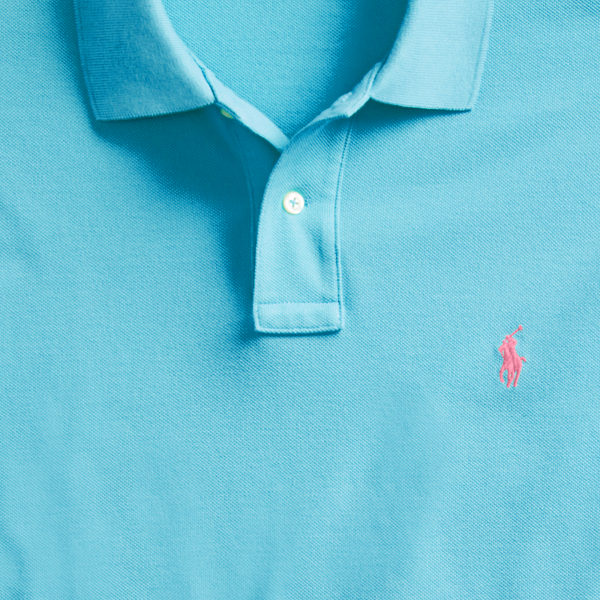 Turquoise Nova The Iconic Custom Slim Fit Mesh Polo Polo Ralph Lauren 8