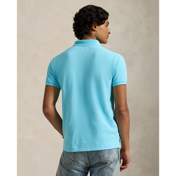 Turquoise Nova The Iconic Custom Slim Fit Mesh Polo Polo Ralph Lauren 5
