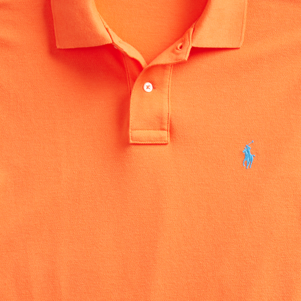 Das legend&auml;re Piqu&eacute;-Poloshirt Polo Ralph Lauren in Urlaubs-Orange/Blau 7