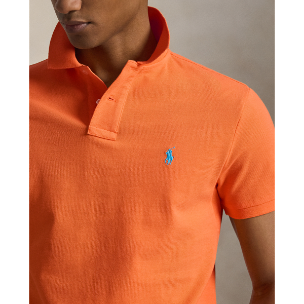 Das legend&auml;re Piqu&eacute;-Poloshirt Polo Ralph Lauren in Urlaubs-Orange/Blau 6