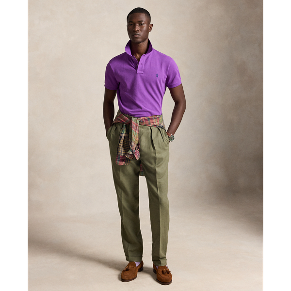 Das legend&auml;re Piqu&eacute;-Poloshirt Polo Ralph Lauren in Paloma-Lila/Navy 4