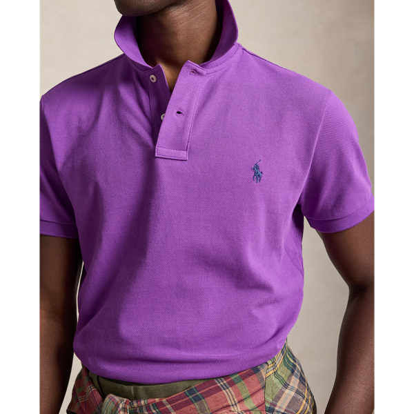 Das legend&auml;re Piqu&eacute;-Poloshirt Polo Ralph Lauren in Paloma-Lila/Navy 6