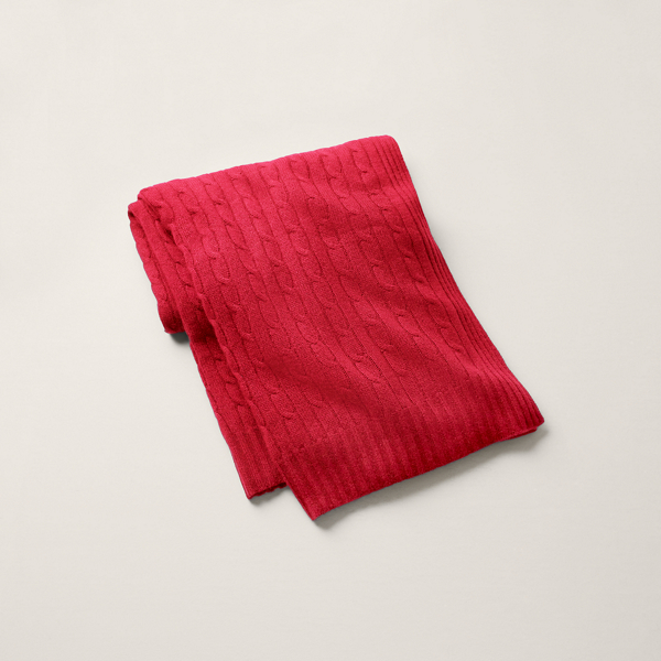 Cable Cashmere Throw Blanket