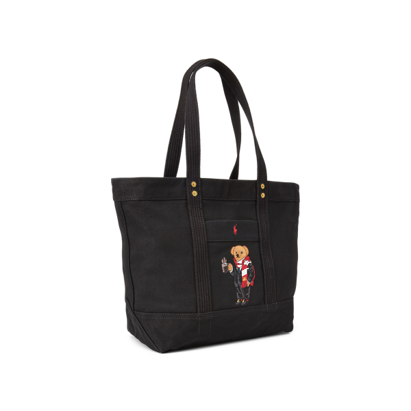 Canvas Medium Polo Bear Tote