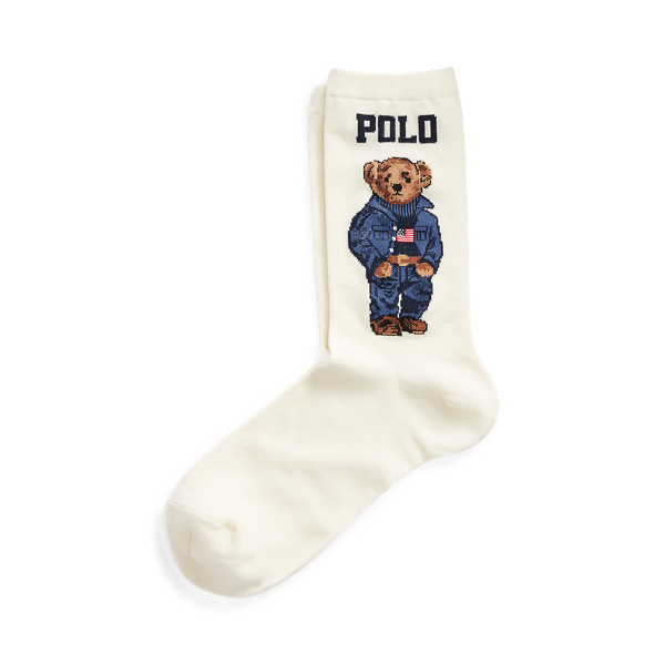 Ivory Polo Bear Crew Socks Polo Ralph Lauren 1