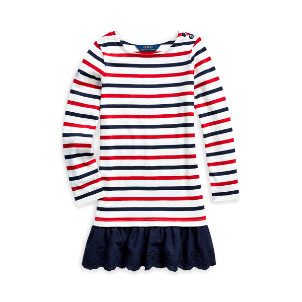 Striped Cotton Jersey Dress Girls 1.5-6.5 Years 1