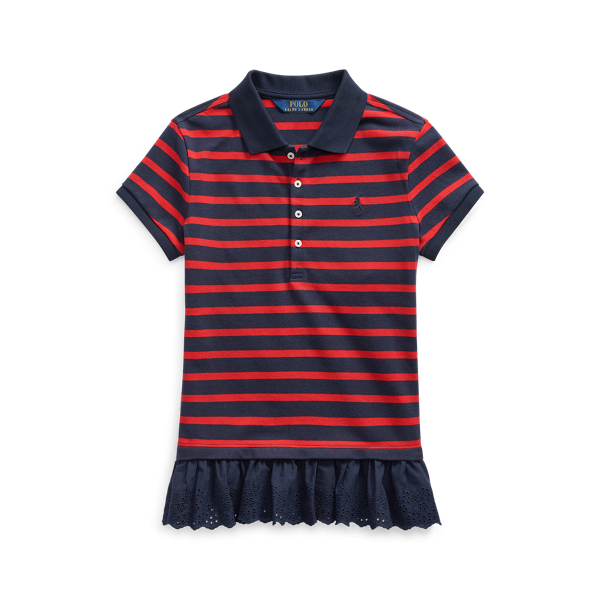 Polo brod&eacute; en piqu&eacute; stretch Girls 7-14 Years en 1