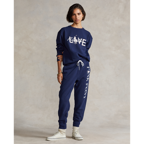 Spring Navy Pink Pony Fleece Sweatshirt Pink Pony 4