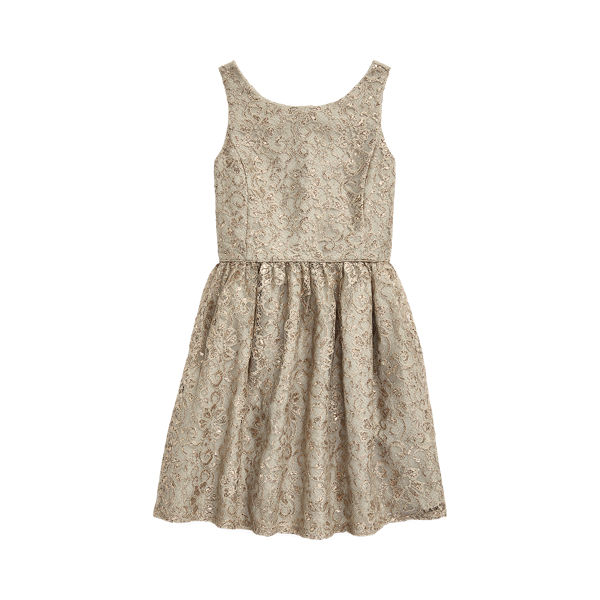 Metallic Lace Dress Girls 7-14 Years 1