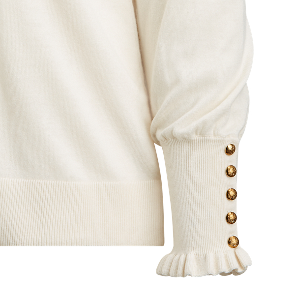 Mascarpone Cream Flared-Cuff Sweater Lauren Woman 5