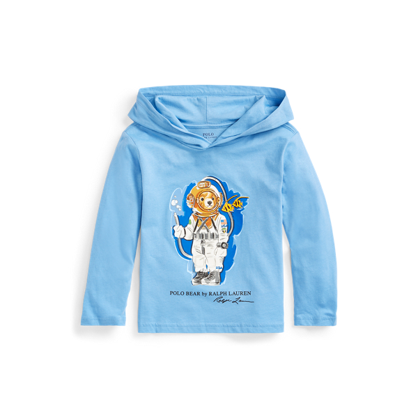Diving Bear Cotton Hooded Tee Boys 1.5-6 Years em 1