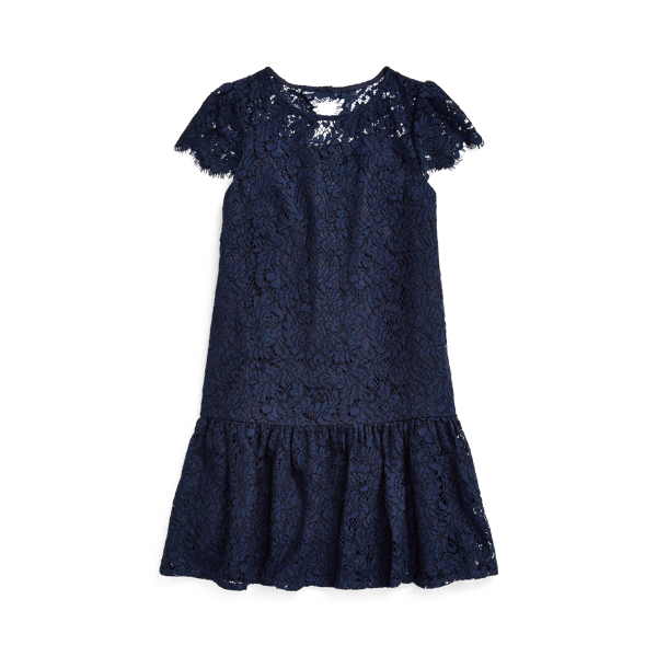 Vestido de encaje con cintura ca&iacute;da Girls 7-14 Years en 1
