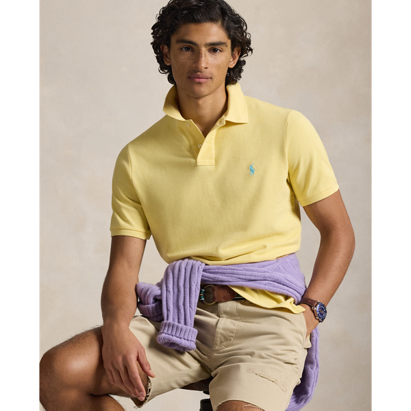 Corn Yellow The Iconic Classic Fit Mesh Polo Polo Ralph Lauren 1