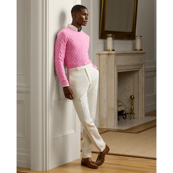 Mens pink knitted jumper best sale