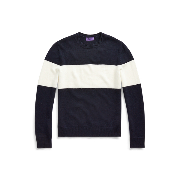 Striped Cashmere Jumper Purple Label 1